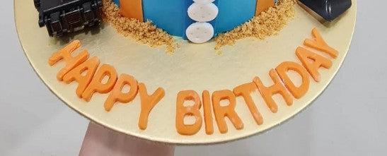 Happy birthday Fondant Single Colour+$6