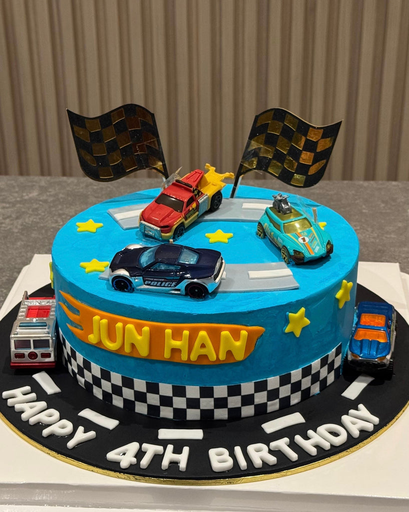 Hot Wheels Race Cake with Cars