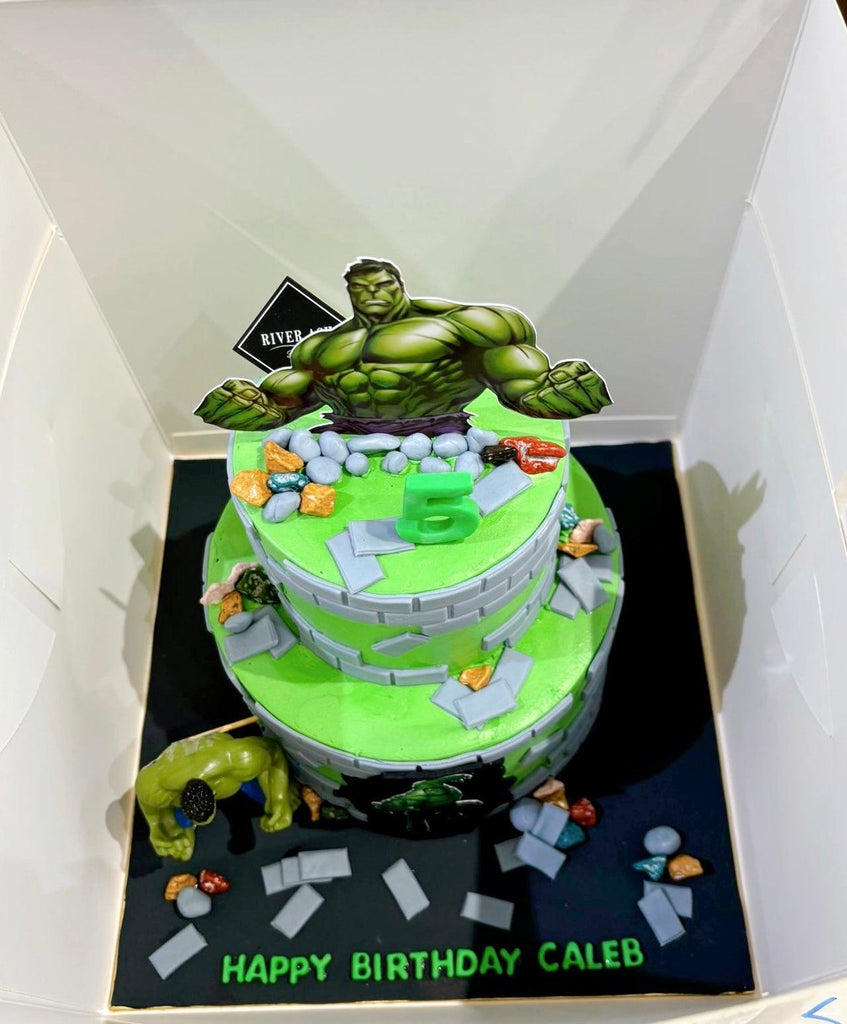 Hulk Smash Cake
