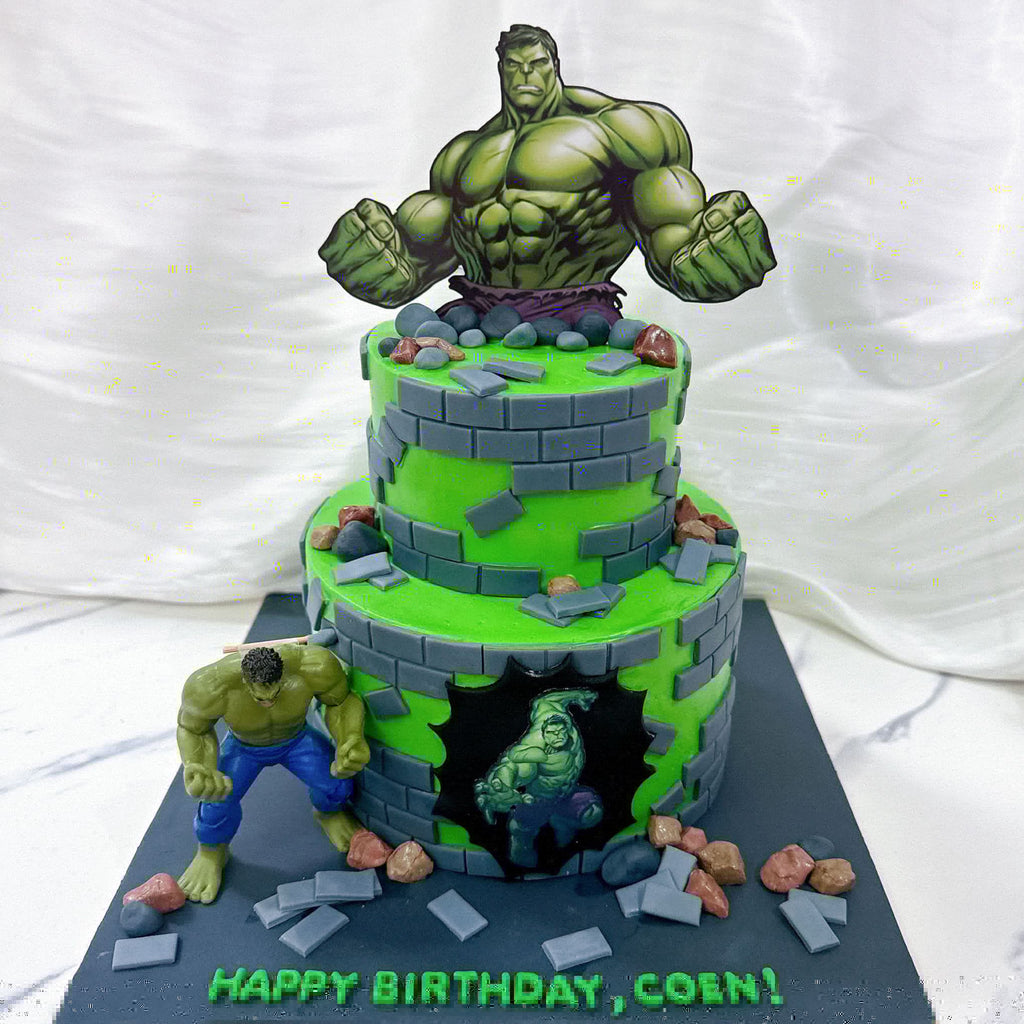 Hulk Smash Cake