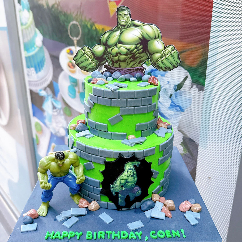 Hulk Smash Cake