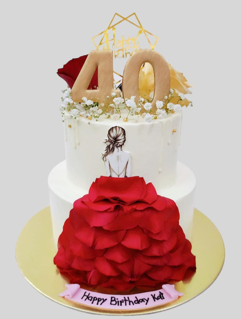 Lady in Red Cake