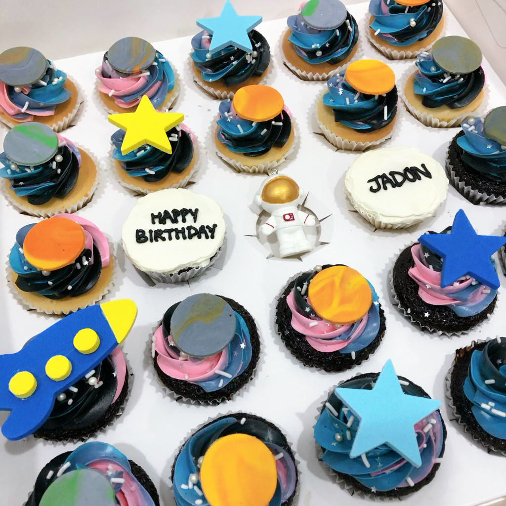 Galaxy Planet Cupcakes (box of 25)