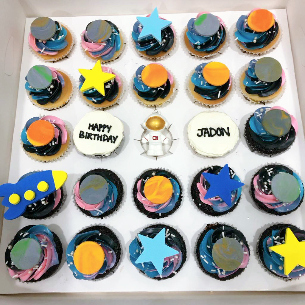 Galaxy Planet Cupcakes (box of 25)