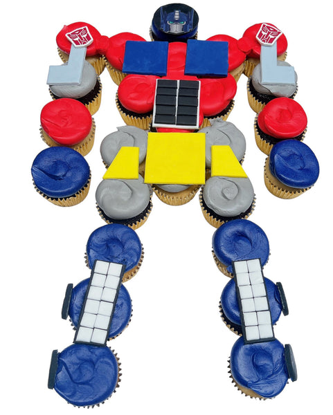 Transformer cupcake platter
