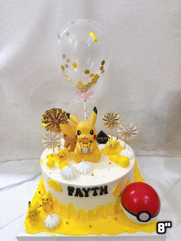 Kids Party Pikachuu pokeball Cake