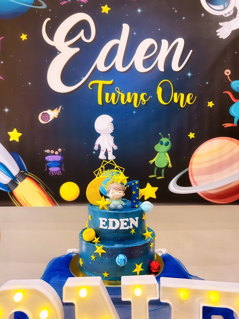 Little Prince and Space galaxy Cake