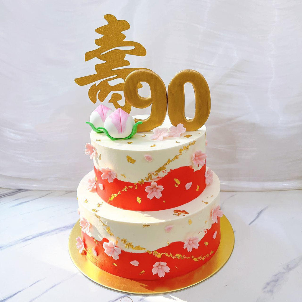 Longevity Peach Pau Cake