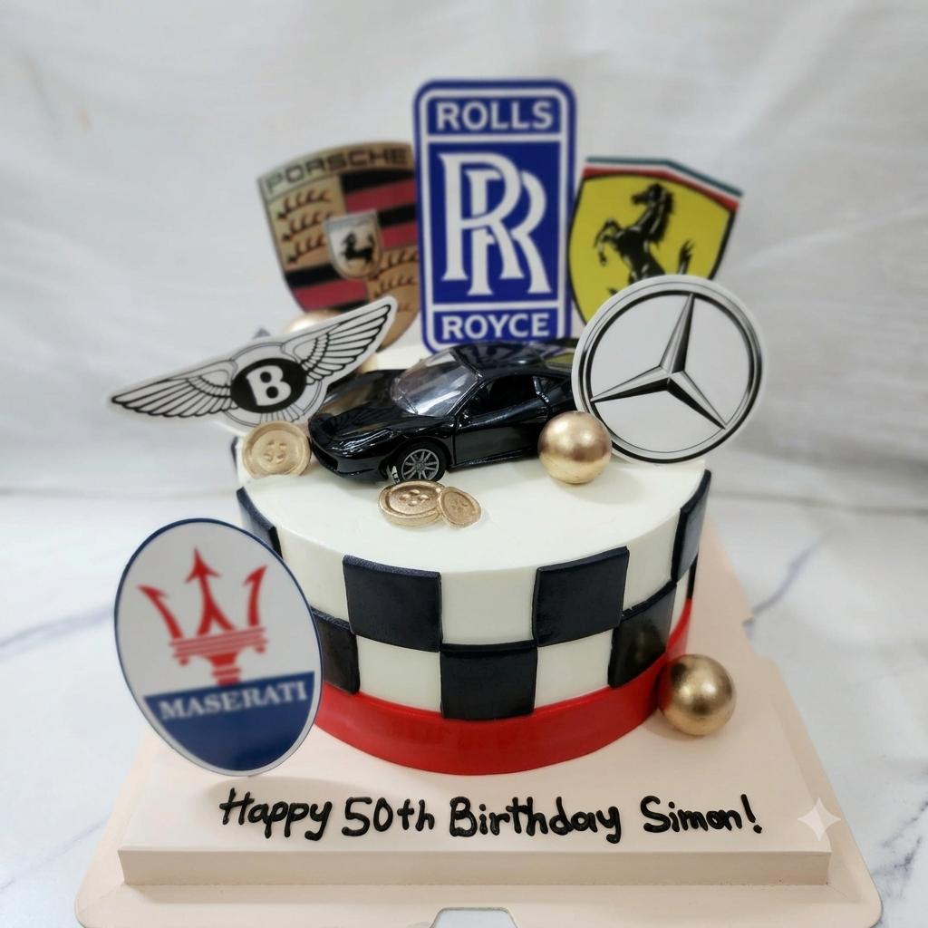 Luxury Cars Design Cake
