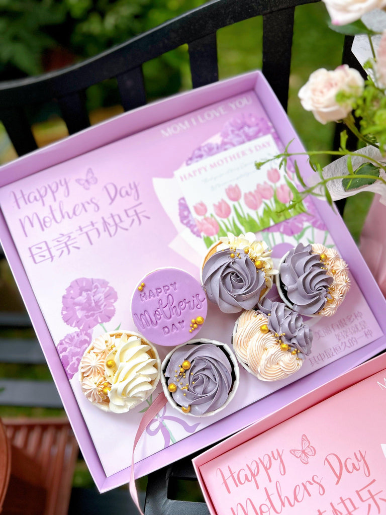 Mother's Day Cupcake and Flower Bouquet Bundle