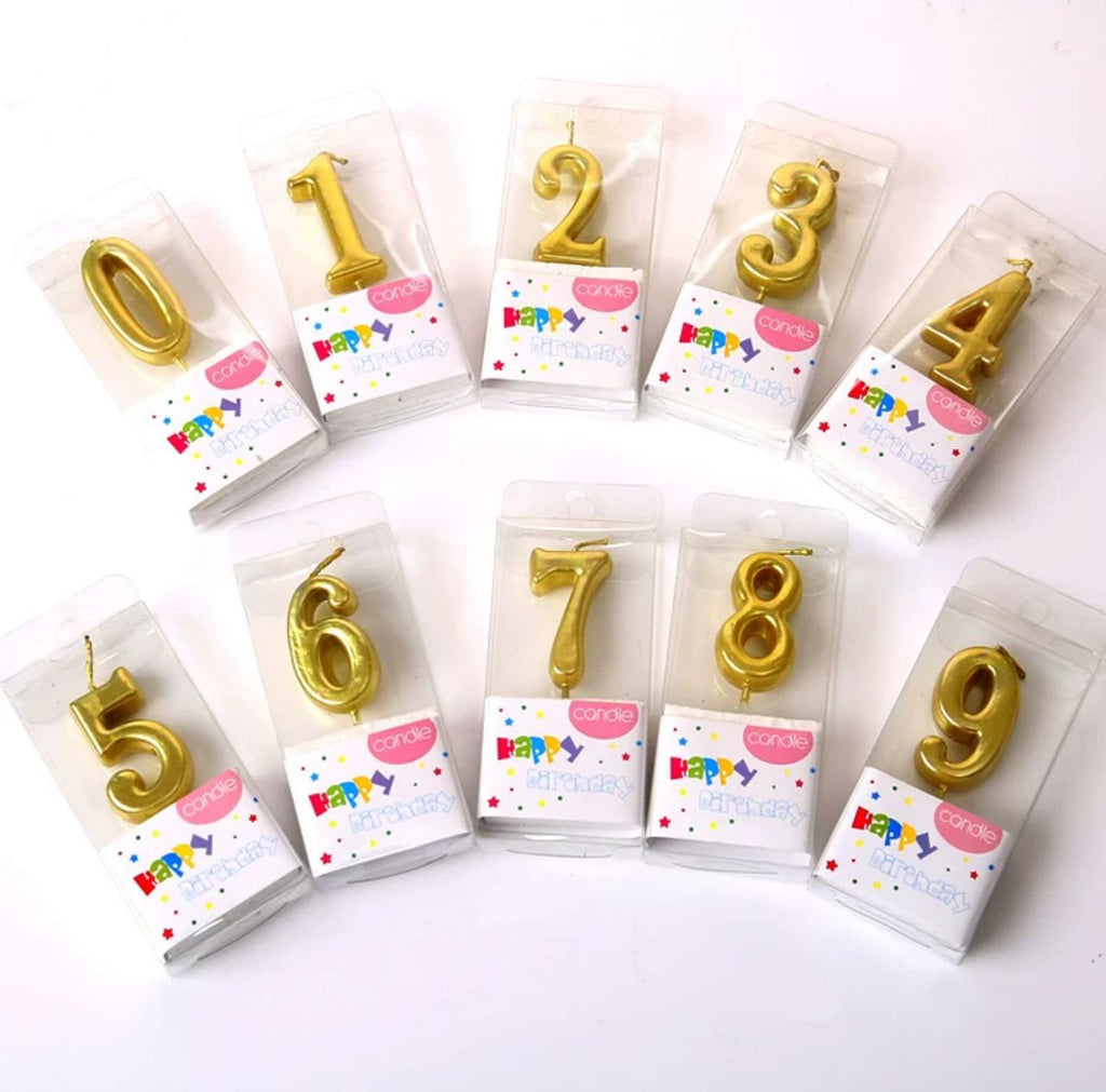 Number Candles (gold)