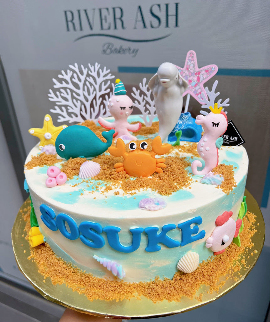 Ocean Themed Sea Creatures/under the sea Cake