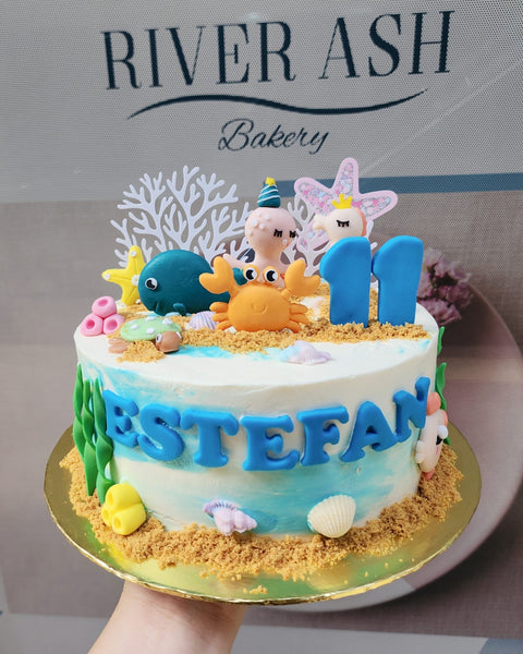Ocean Themed Sea Creatures/under the sea Cake