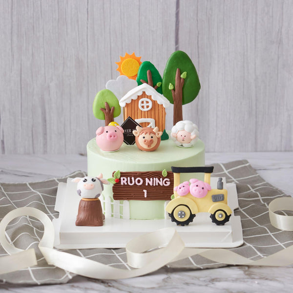 Old Macdonald Farm Animals Cake