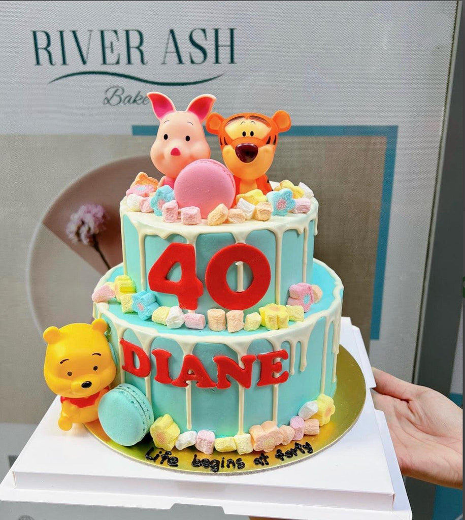 Pastel Storybook Friends Cake