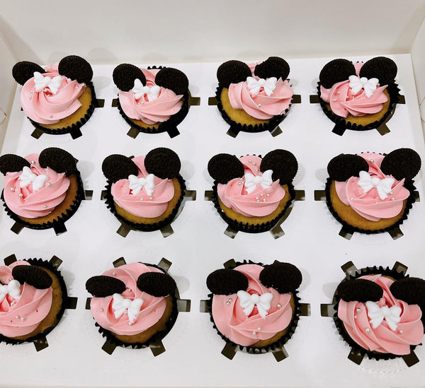 Pink Mouse Cupcakes