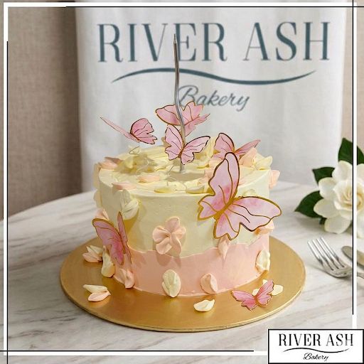 Pink Ombre Butterfly Cake