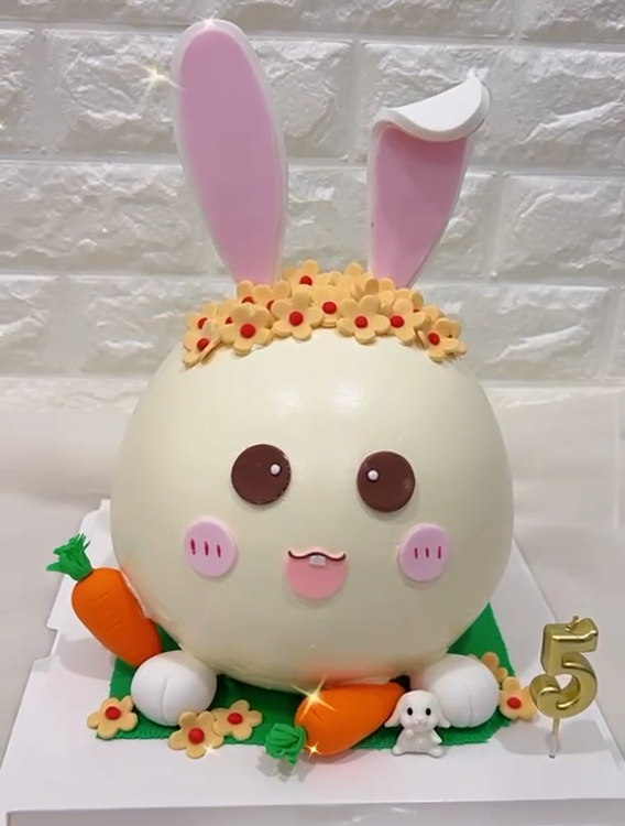 3D Cute Bunny Cake