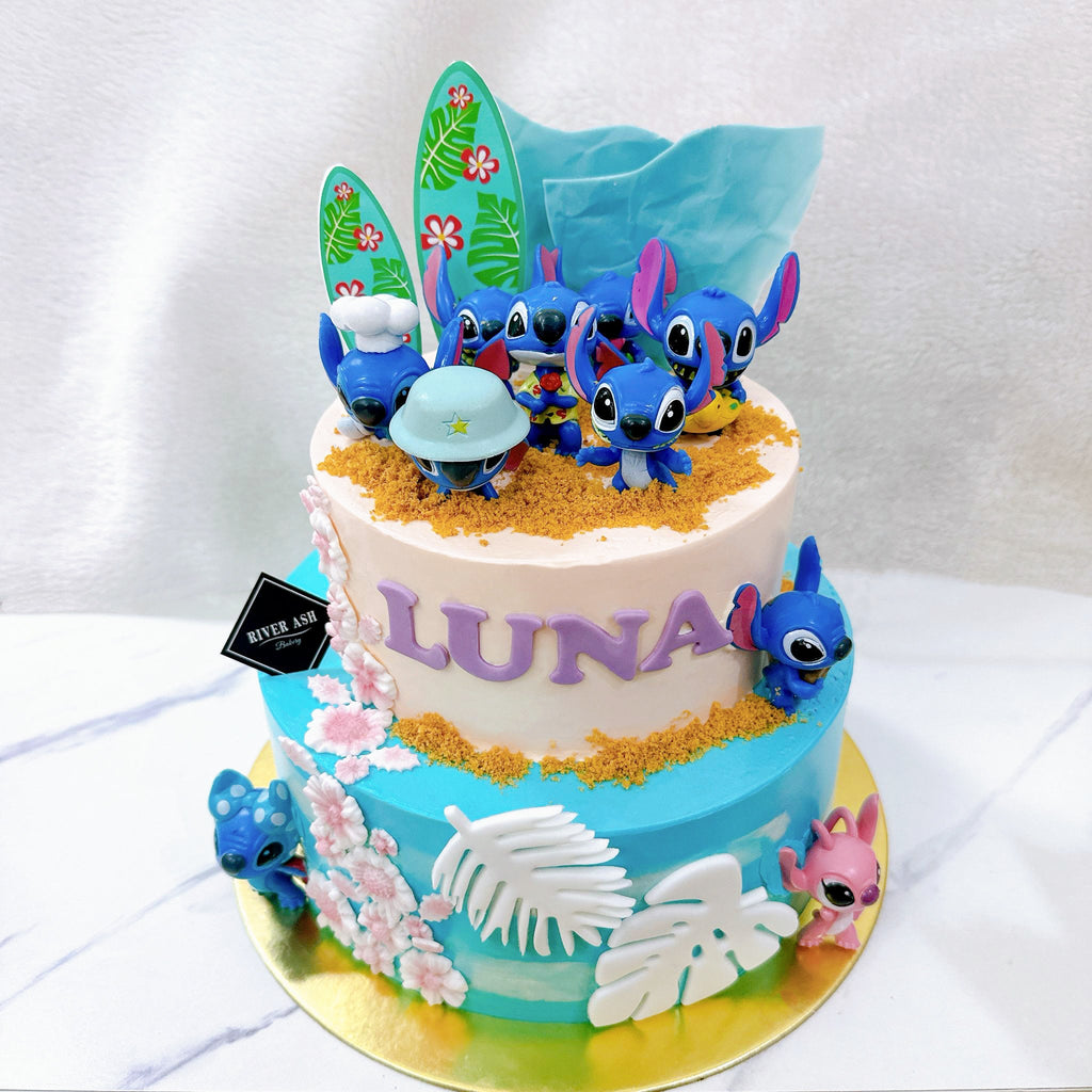 Stitche Beach and Angle cake