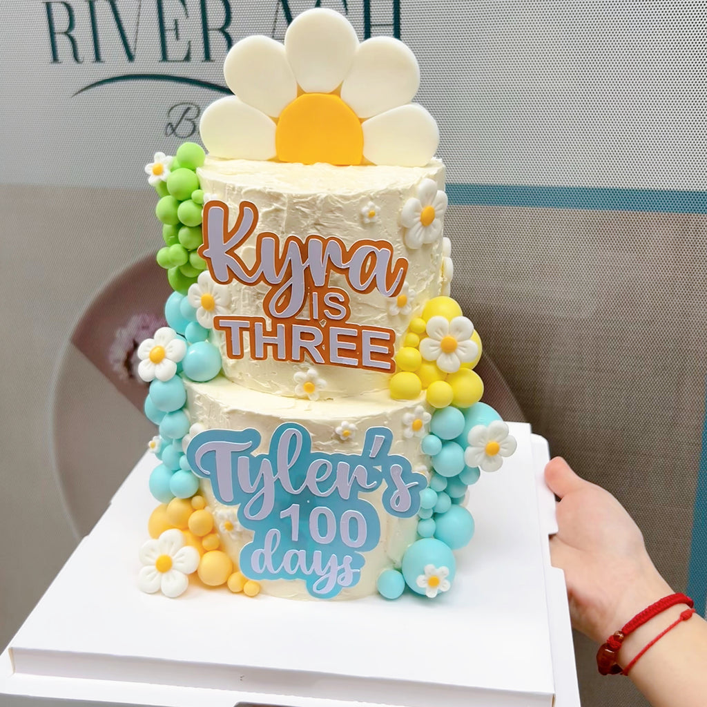 Sweet Pastel Fondant Flower Cake