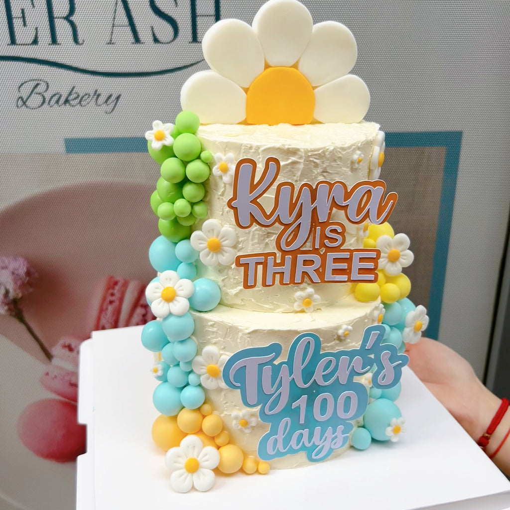 Sweet Pastel Fondant Flower Cake