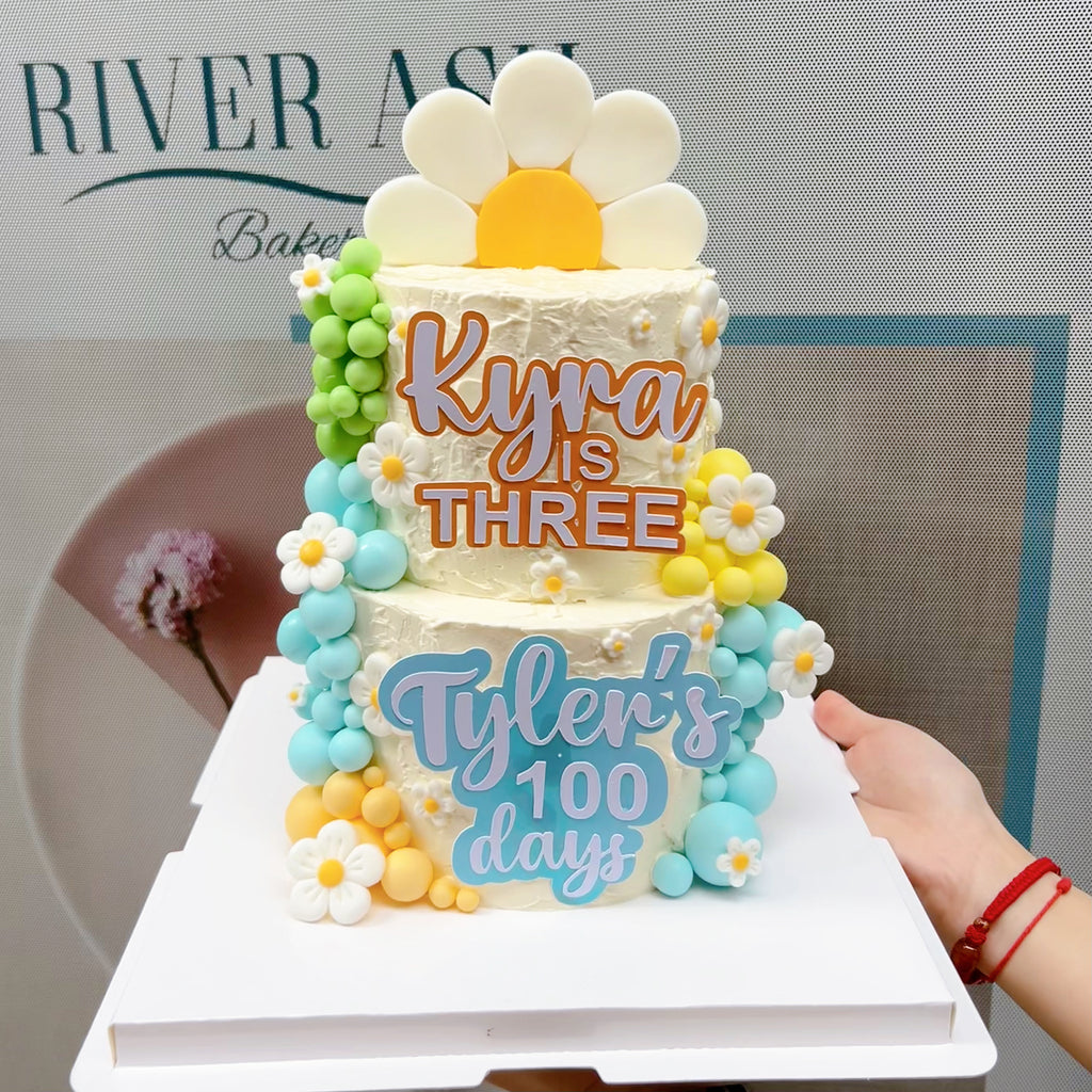 Sweet Pastel Fondant Flower Cake