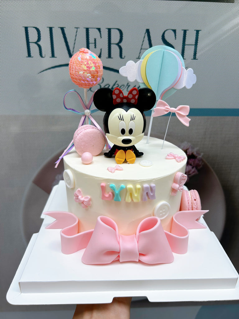 Sweet Pink Ribbon Cake