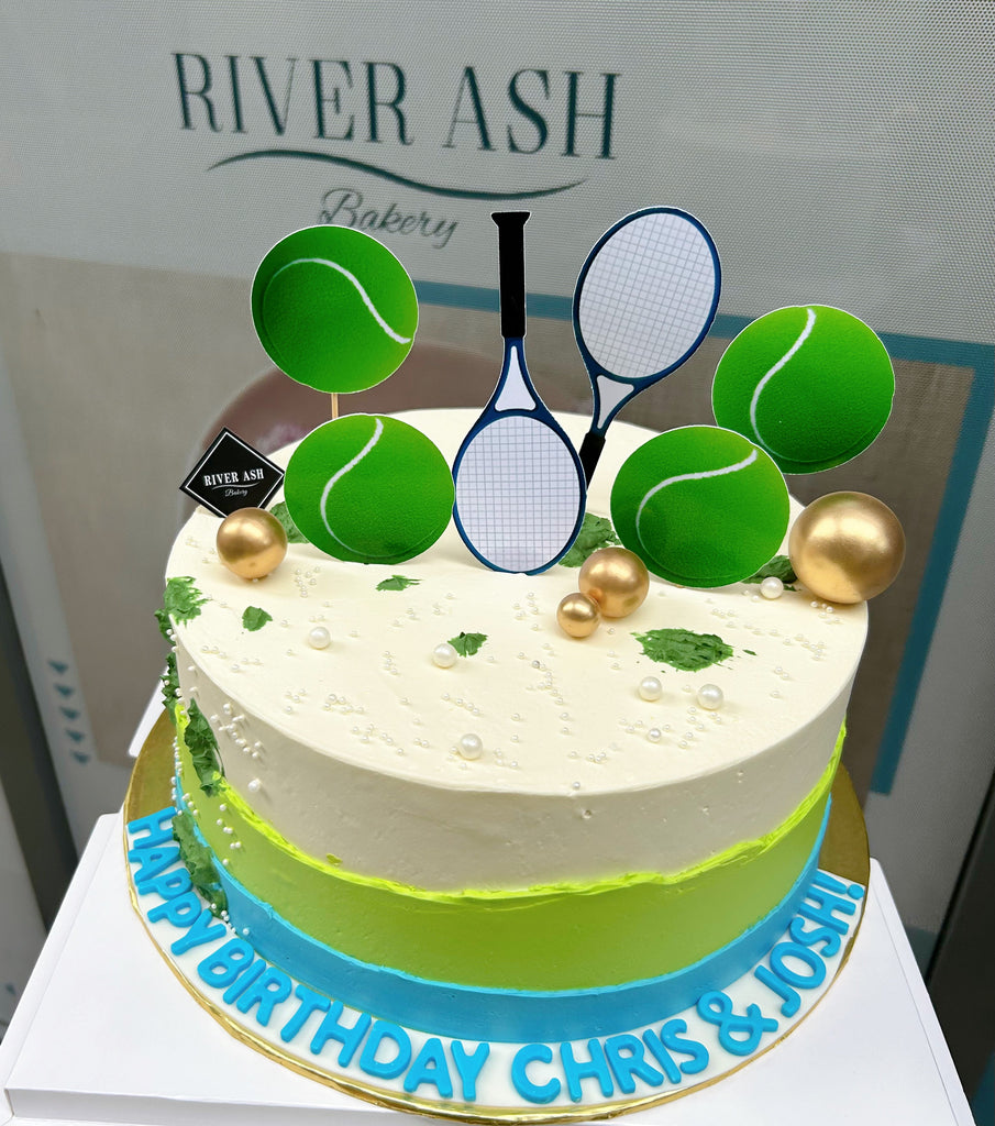 Tennis Ball Themed Birthday Cake