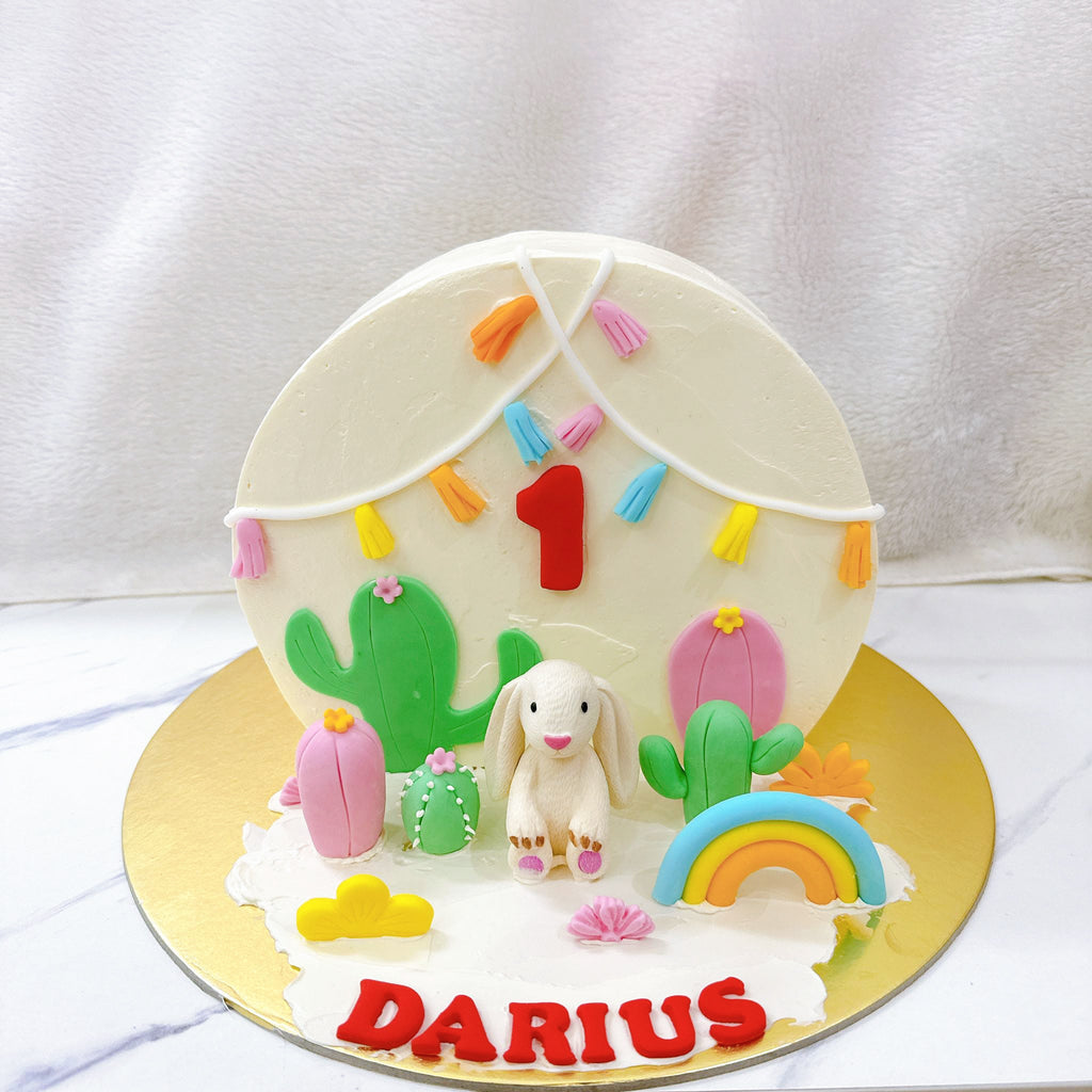 Travelling bunny cake