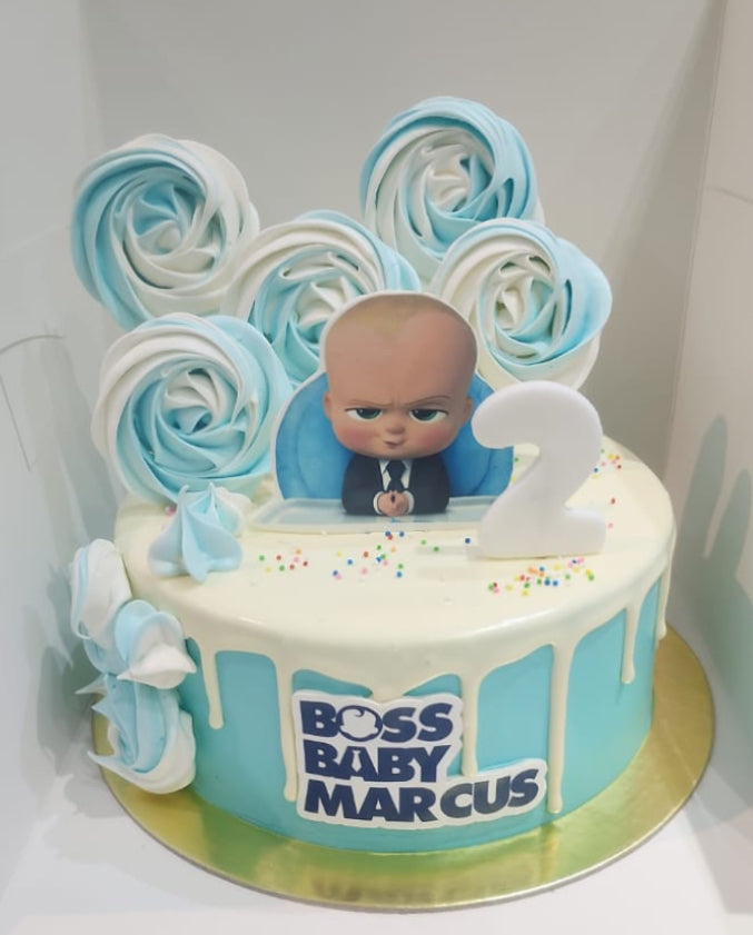 Boss Baby Meringue Lollipop Cake