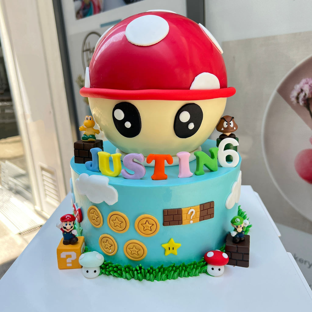 Super Mario Pinata Cake on Cake