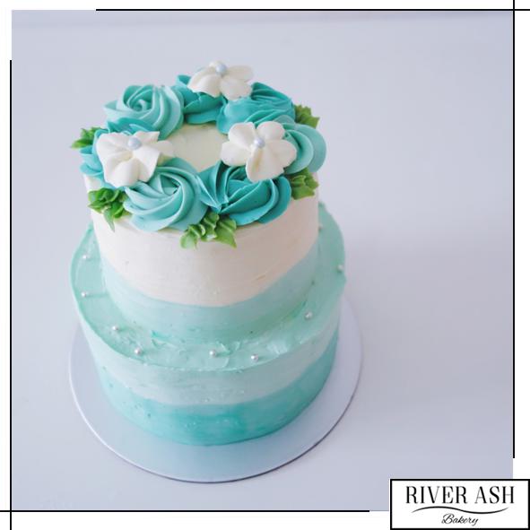 2D Floral Wreath Cake