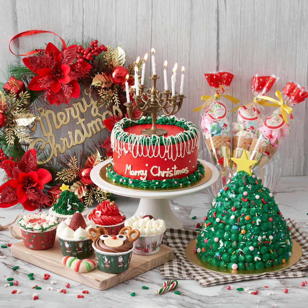 3D Merry Christmas Tree Cake
