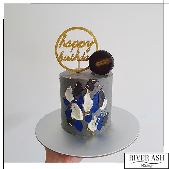 4" Tall Abstract Cake