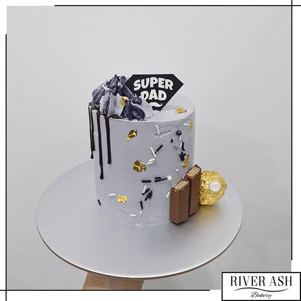 4" Tall Super DAD Cake/Father's Day Cake