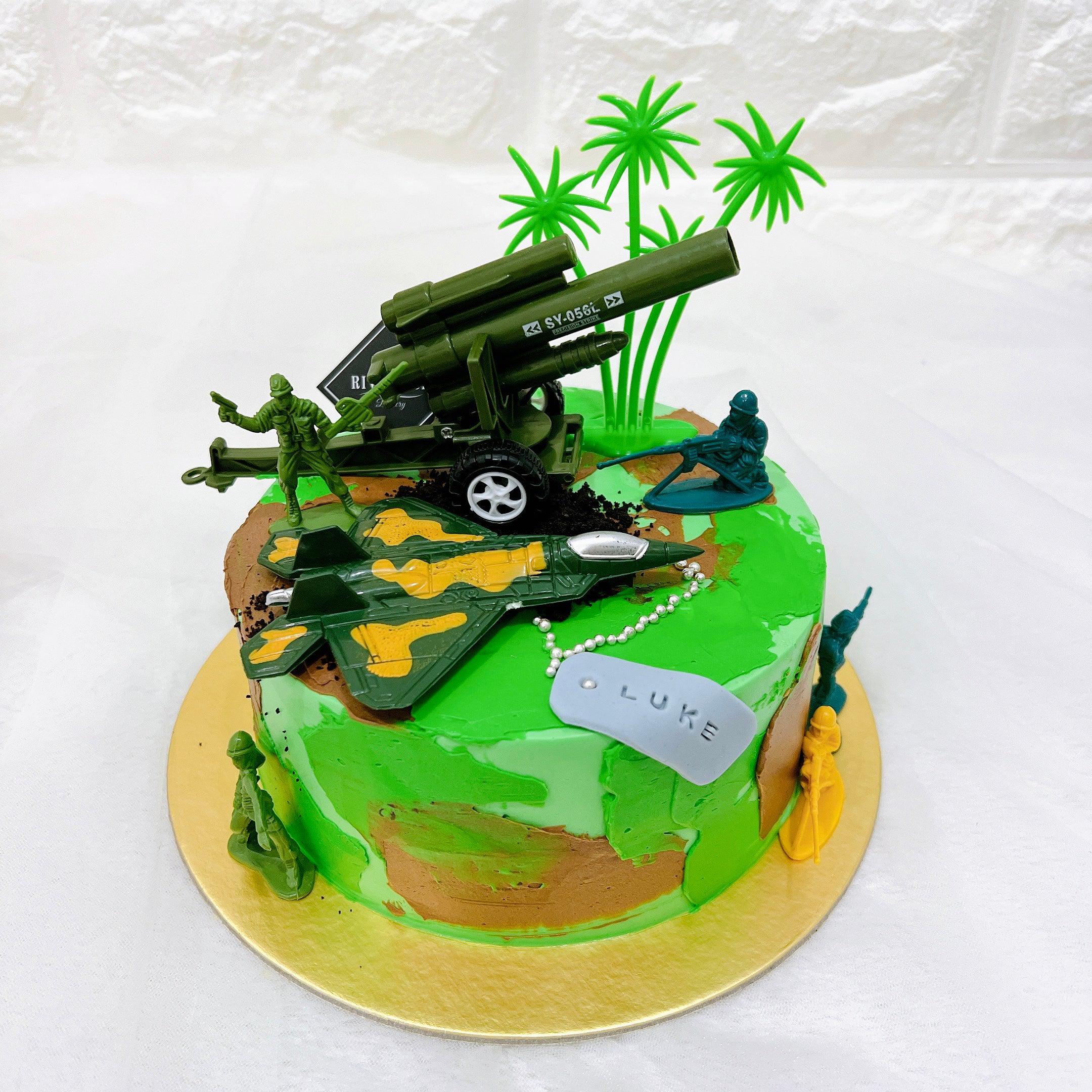 Army and soldiers cake SG/Army cake singapore - River Ash Bakery