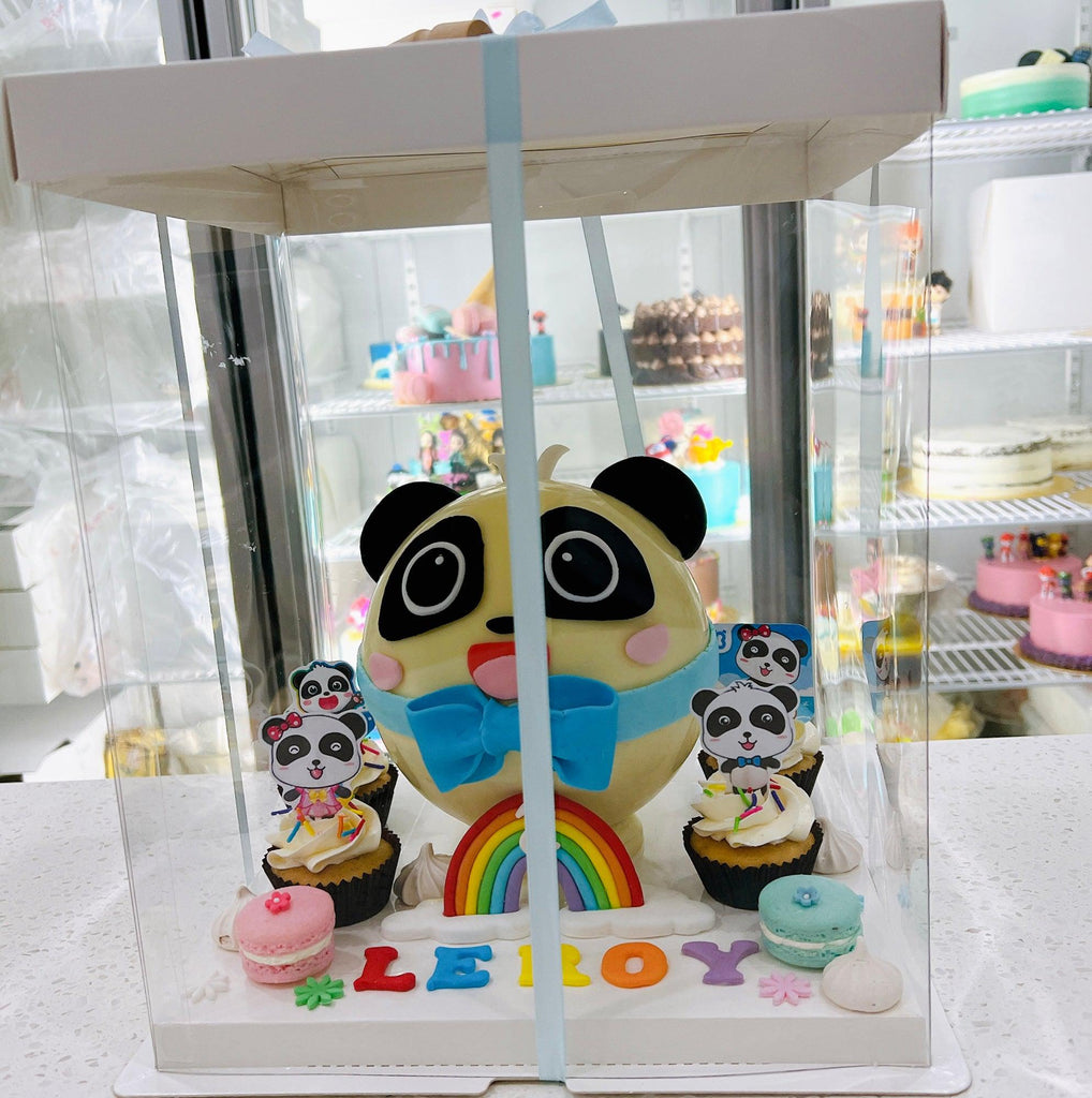 Baby Panda Bus Pinata Cake