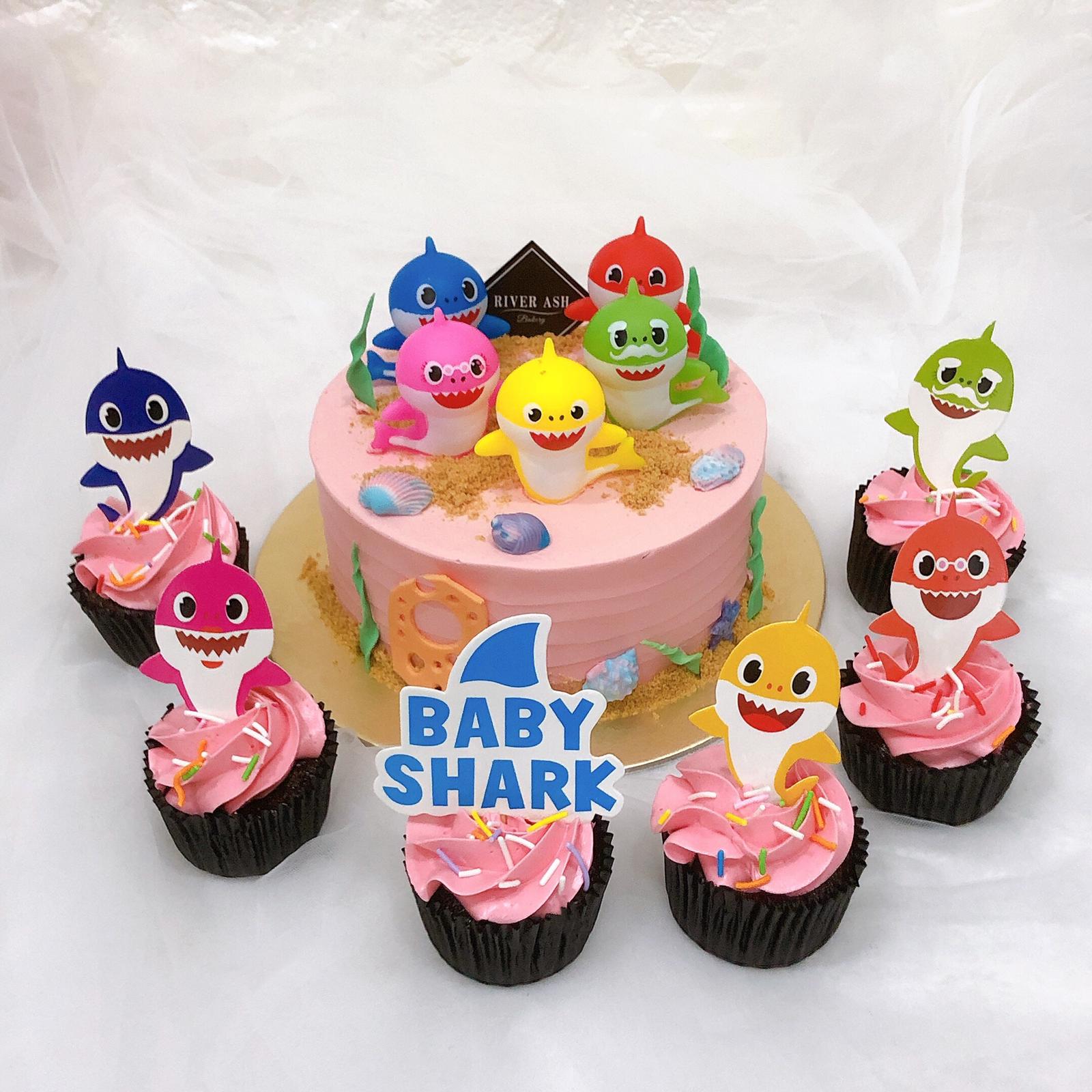 Kobit Baby Cute Shark Cake Topper Shark Birthday Cupcake Toppers Happy Birthday  Cake Decoration for Kids Baby Shower Shark Themed Party Supplies (1+24 Pcs)  : Amazon.in: Grocery & Gourmet Foods