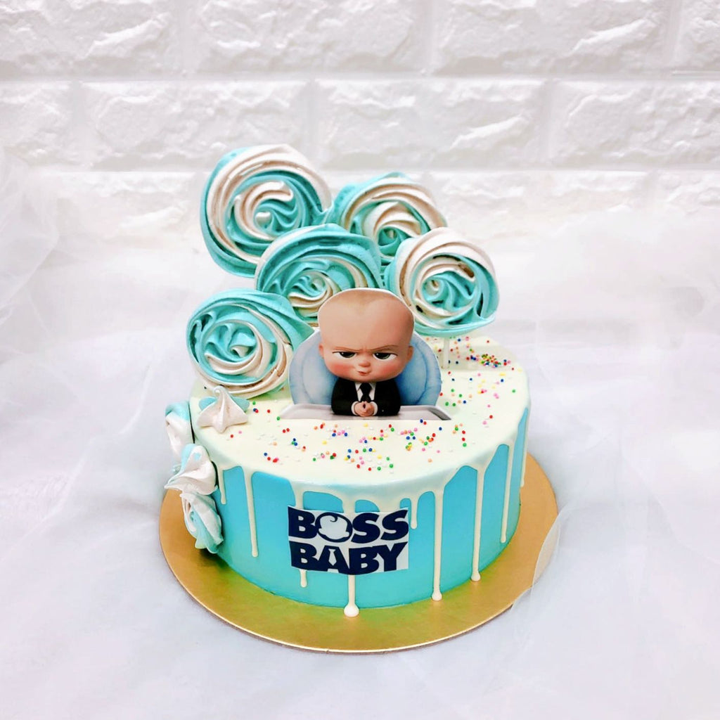 Boss Baby Meringue Lollipop Cake