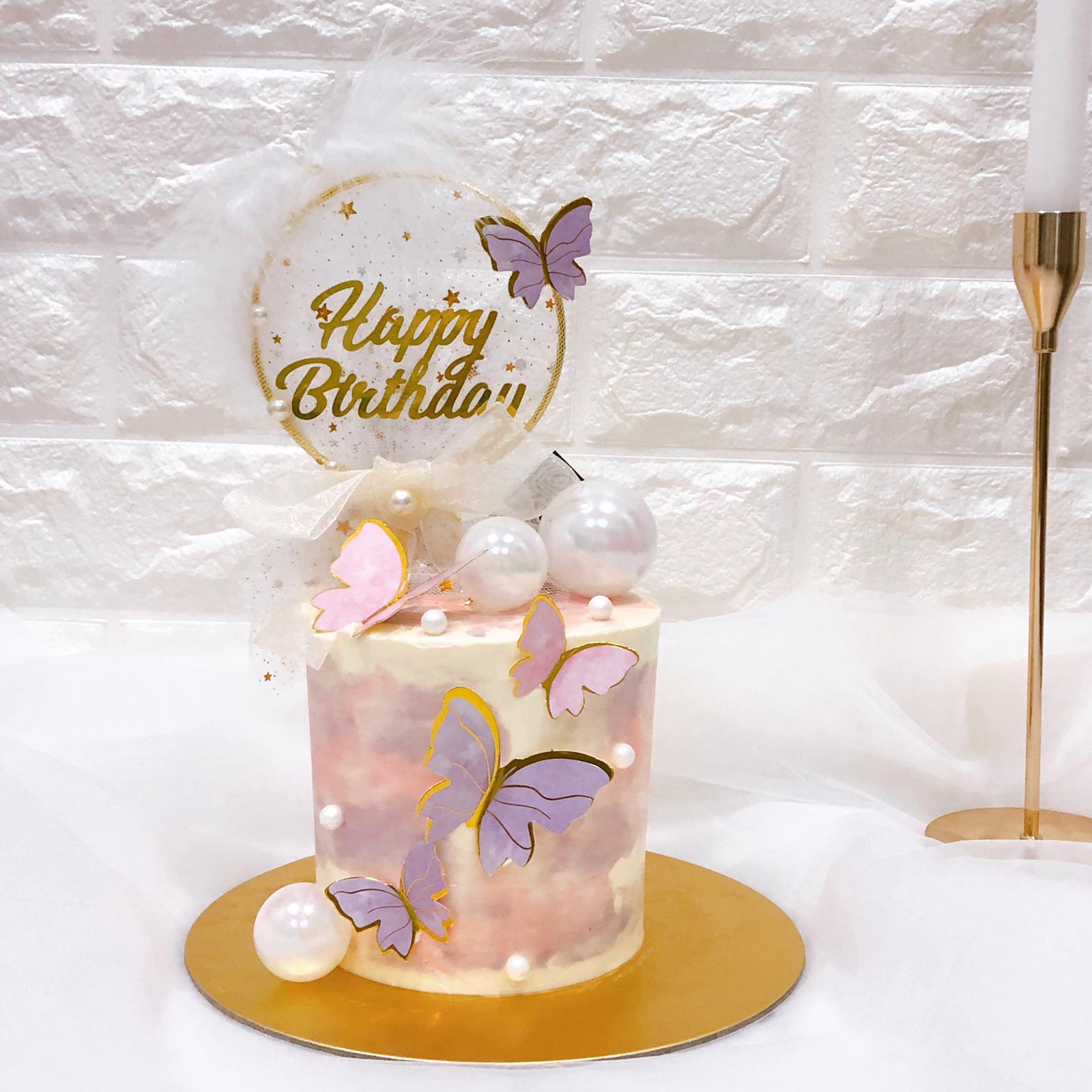 Gold Butterfly Love Cake Topper - Mia Cake House