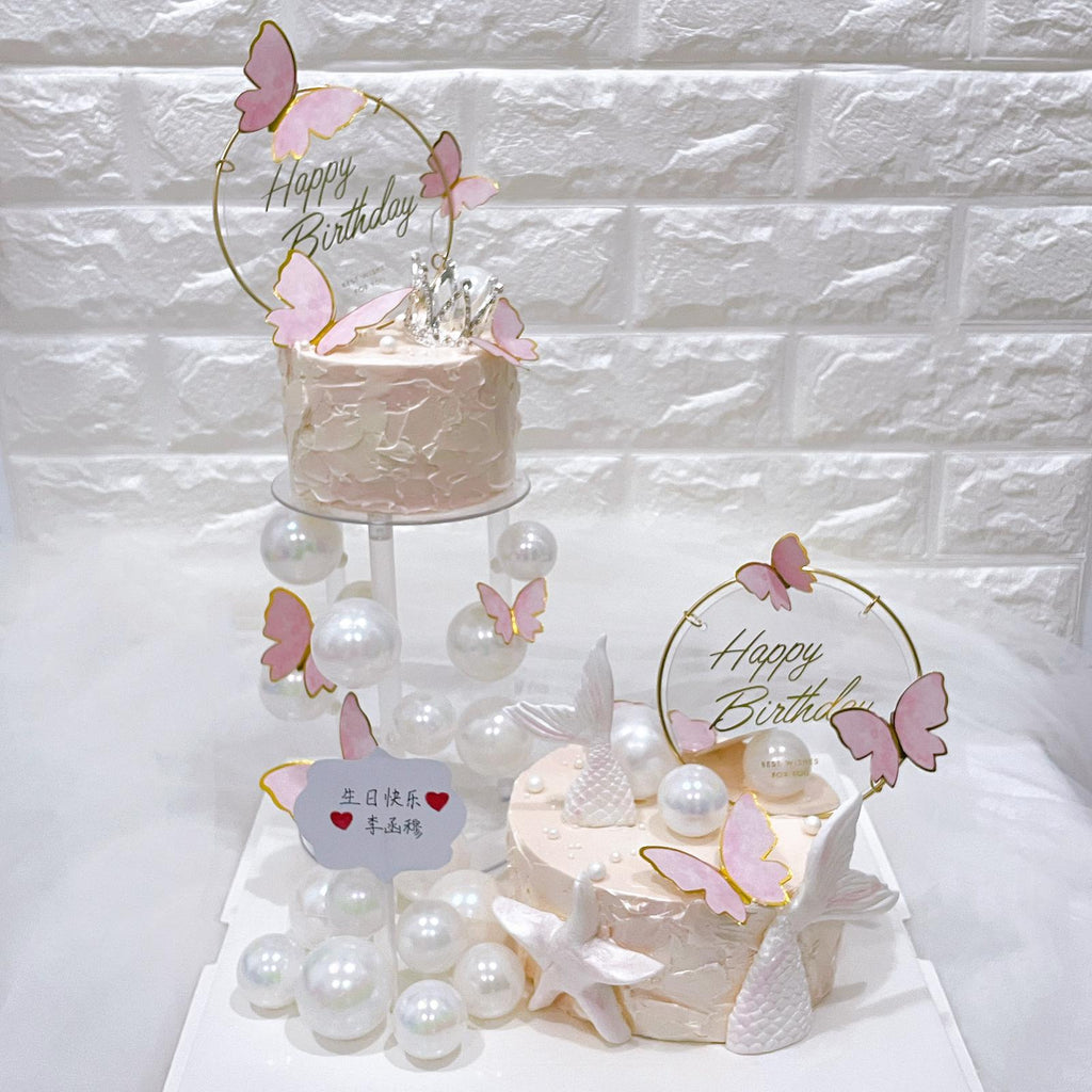 Dreaminess Sweet Butterfly Suspended Double Cake