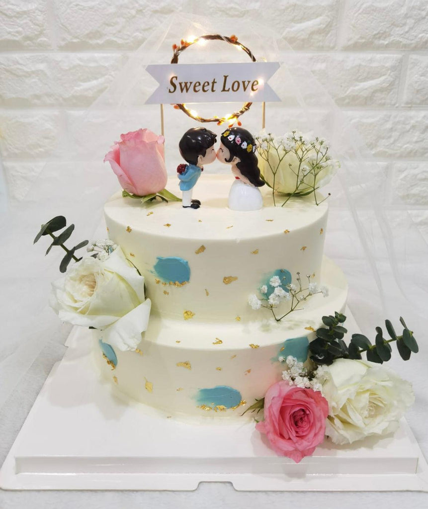 Floral Wedding Cake/Solemnization/Engagement ROM