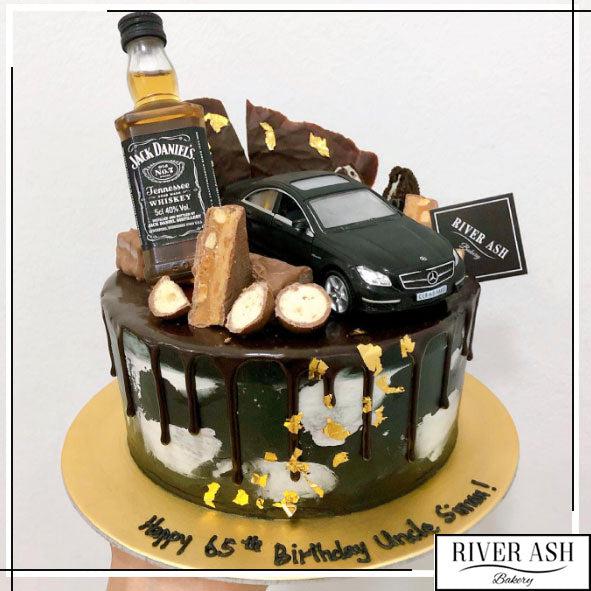 Gentlemen Cake Luxury Car Jack Daniel Liquor/Whiskey