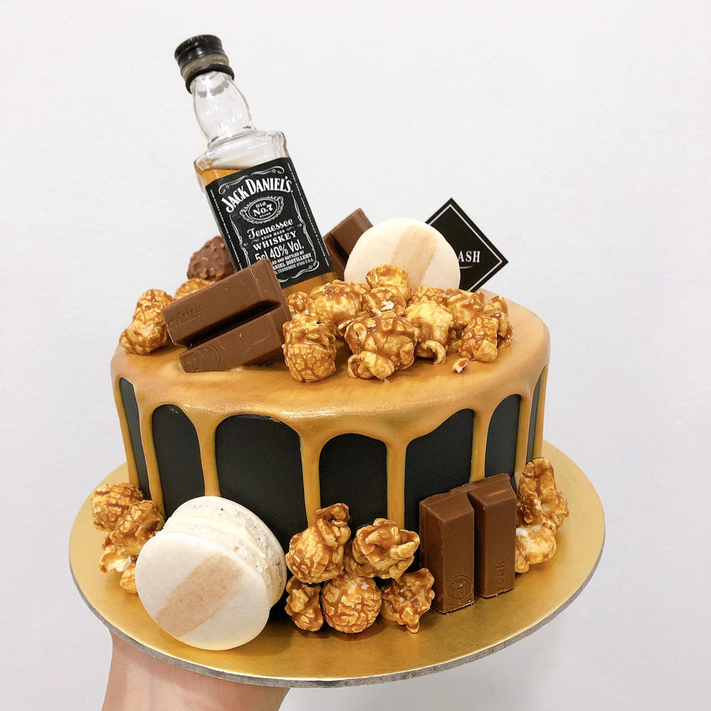 Gold Drip Jack Daniel Whiskey/Whisky Alcohol Cake