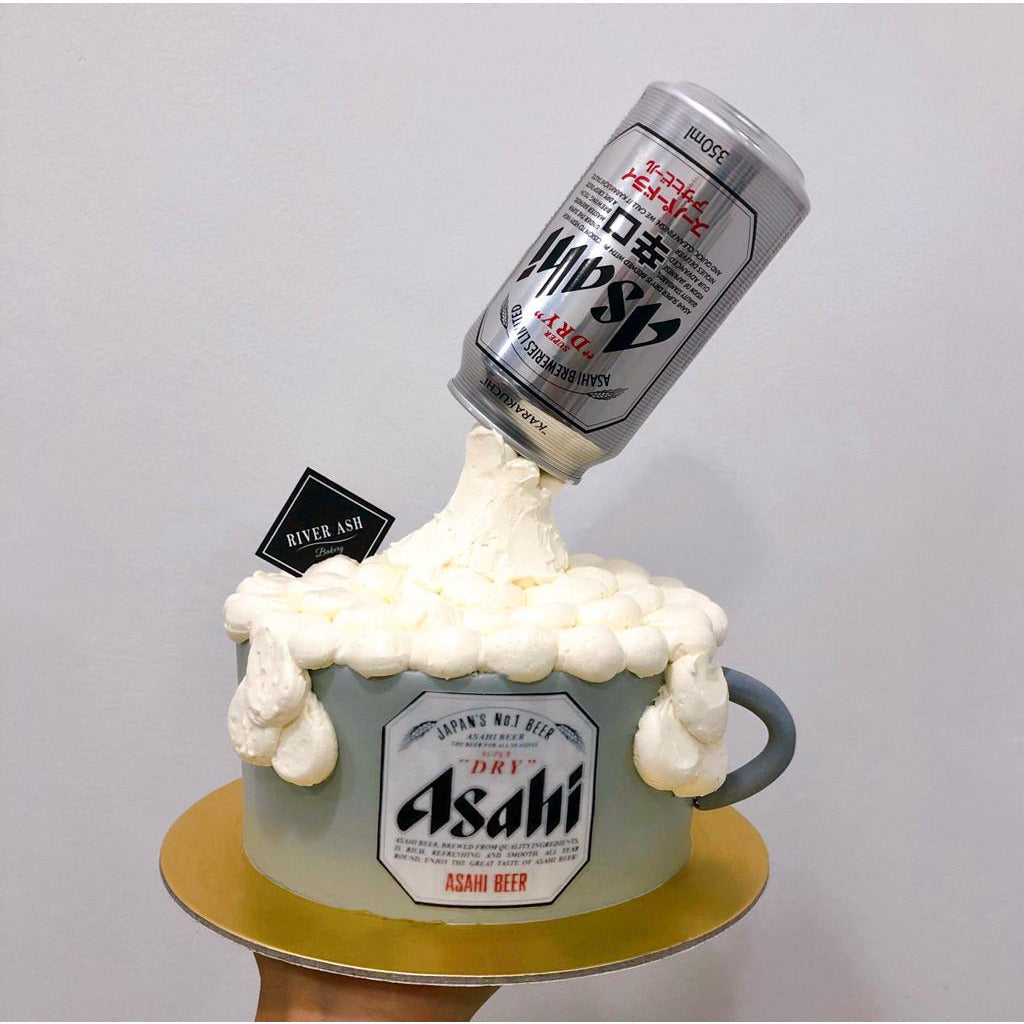 Gravity Defying Beer Can Cake, Food & Drinks, Homemade Bakes on Carousell
