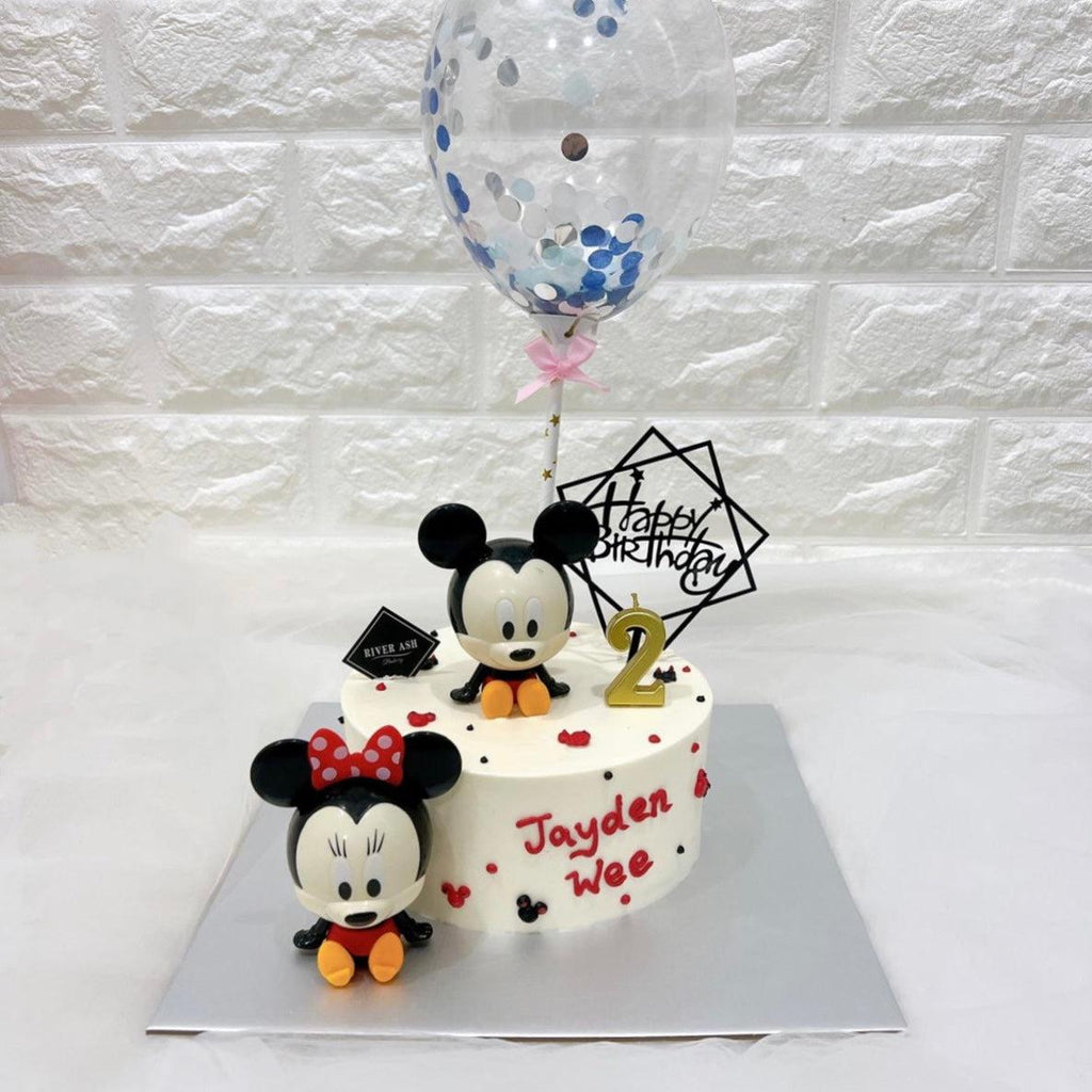 Kids Party blue balloon Mouse Cake