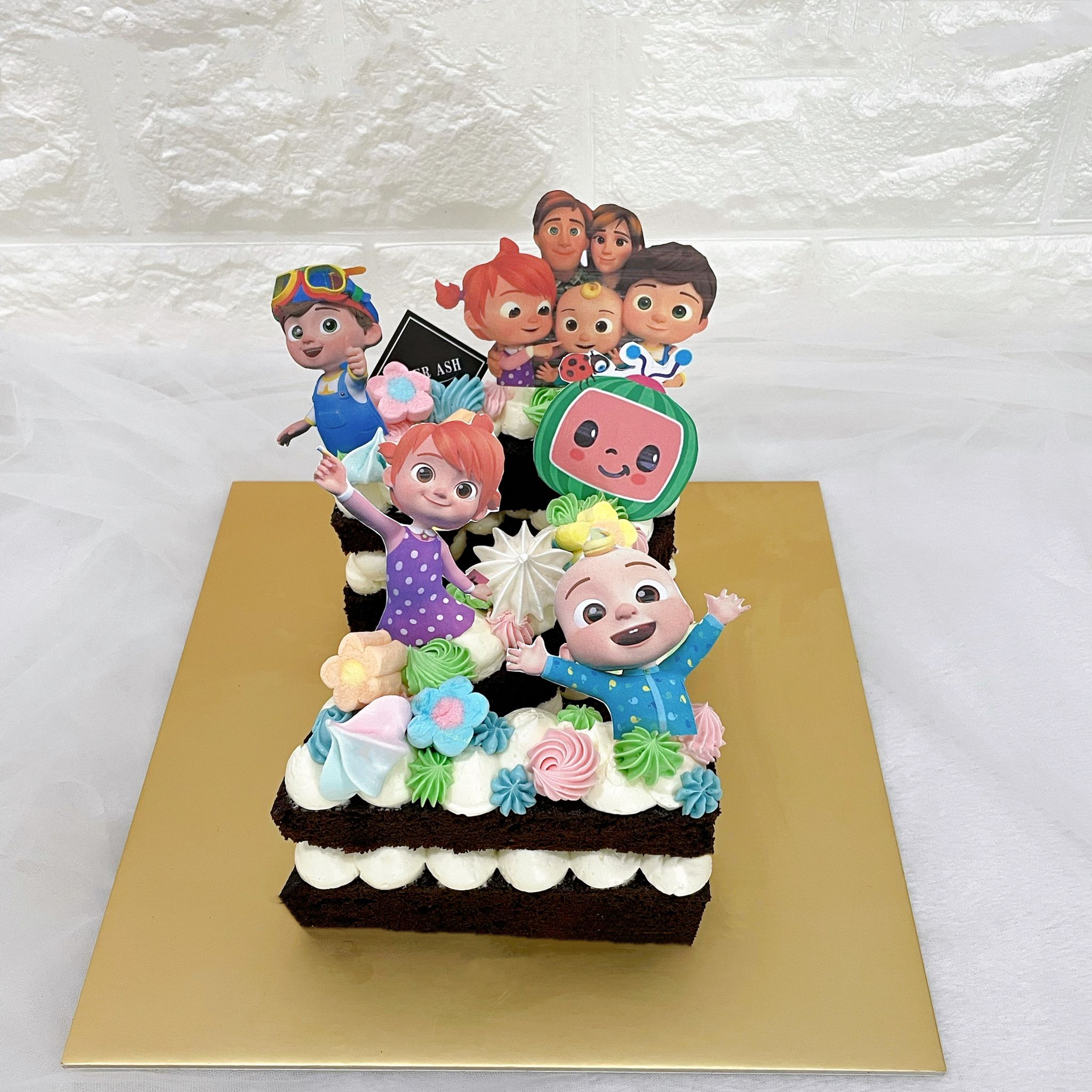 Cocomelon Cake for Rishaan's first birthday celebrations 🥳 Repeat of my  earlier design as requested by the client. Flavour- Chocolate… | Instagram
