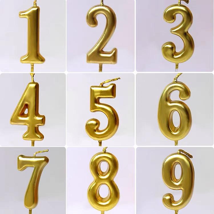 Number Candles (gold)