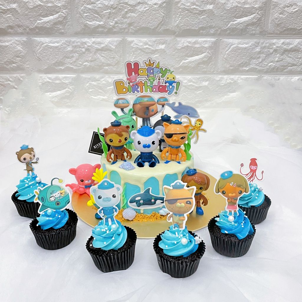 Octo friends Cake + Cupcakes Bundle