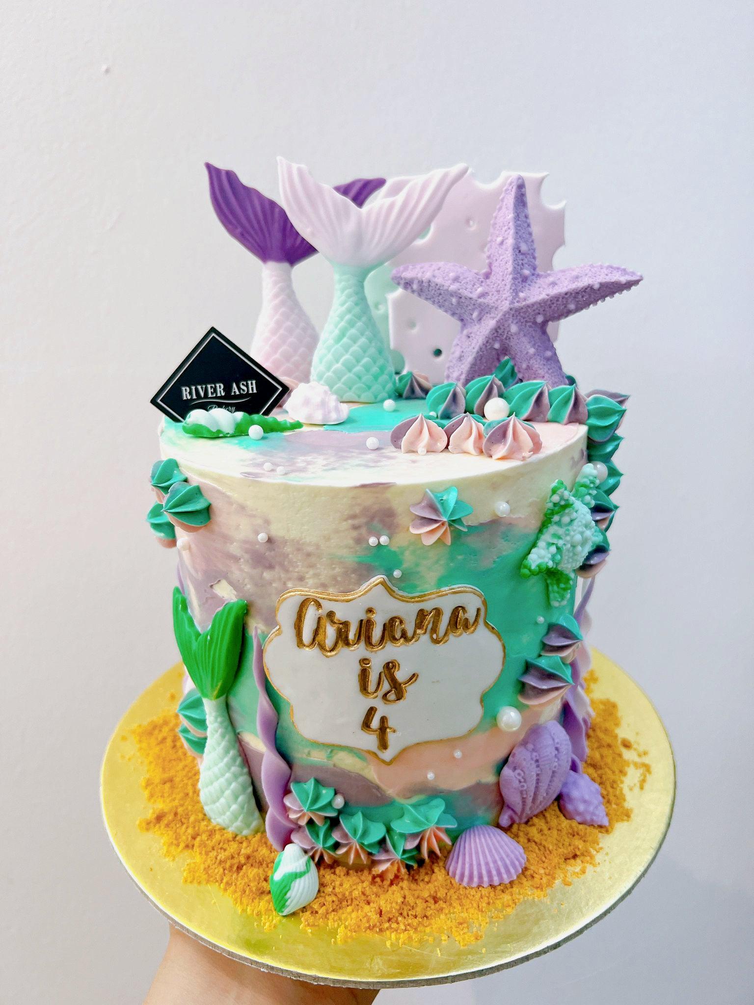 Mermaid Tail Cake Singapore Custom Mermaid Birthday Cake SG River mermaid-tail-cake-singapore-custom-mermaid-birthday-cake-sg-river